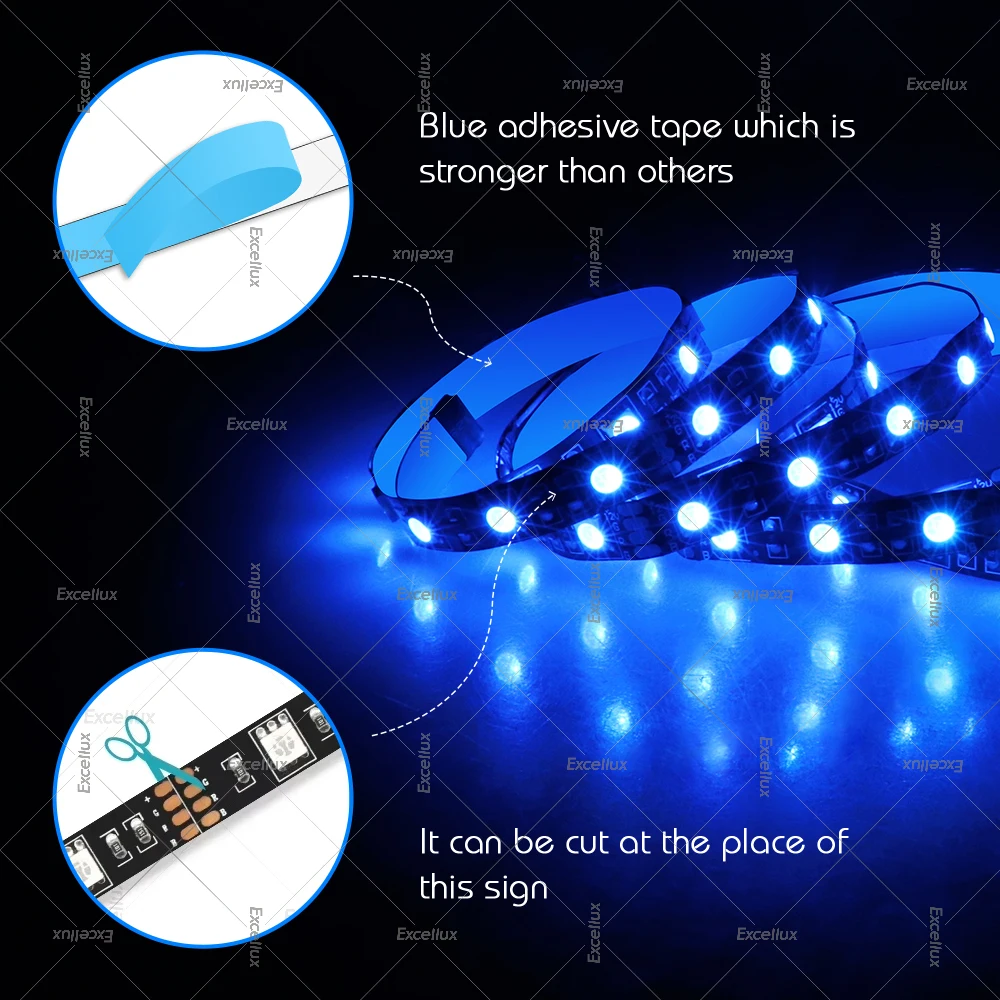 SATA 인터페이스 PC 케이스 LED 스트립 램프 컴퓨터 라이트 바, 5V PC 컴퓨터 케이스 PC 게임 조명, 0.5m, 1m, 2m, 2x0.5m, 2x 1m