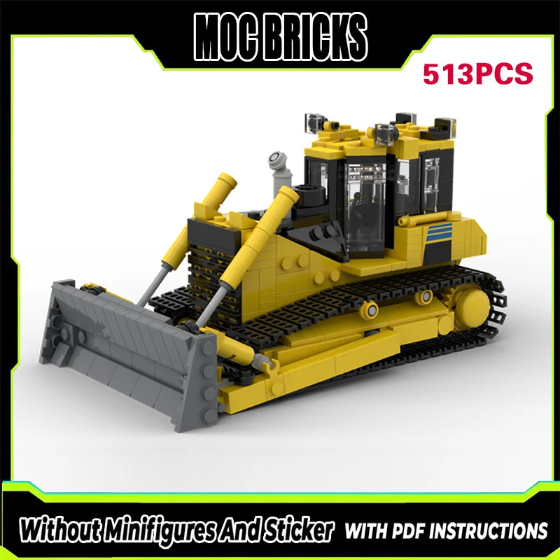 

Конструктор City Car Model MOC: Бульдозер D65PX на гусеничном ходу, модульная технология, подарки, праздничный набор для сборки, детские игрушки