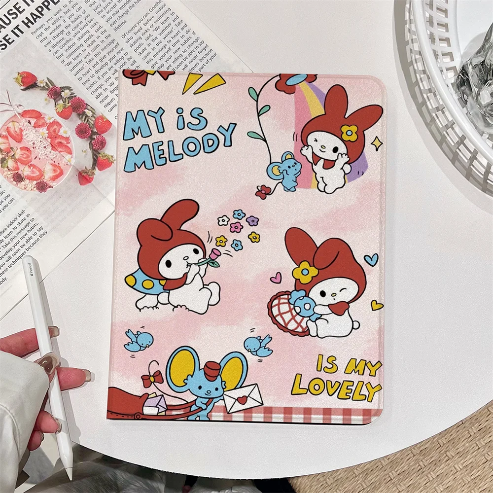 

for iPad Air11 inch 2024 Pro11 Magnetic Case for Air 4/5 2025 11th 10th 10.9 10.2 10.5 9.7 Mini6 Cover with Pencil Slot Melody