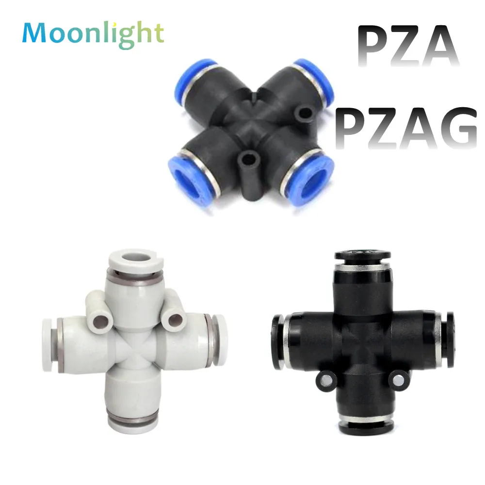 1Pcs Blue PZA PZAG Blue Pneumatic Fitting Pipe Connector Tube Air Quick Fittings Water Push In Hose Couping 4mm 6 8 10 12mm