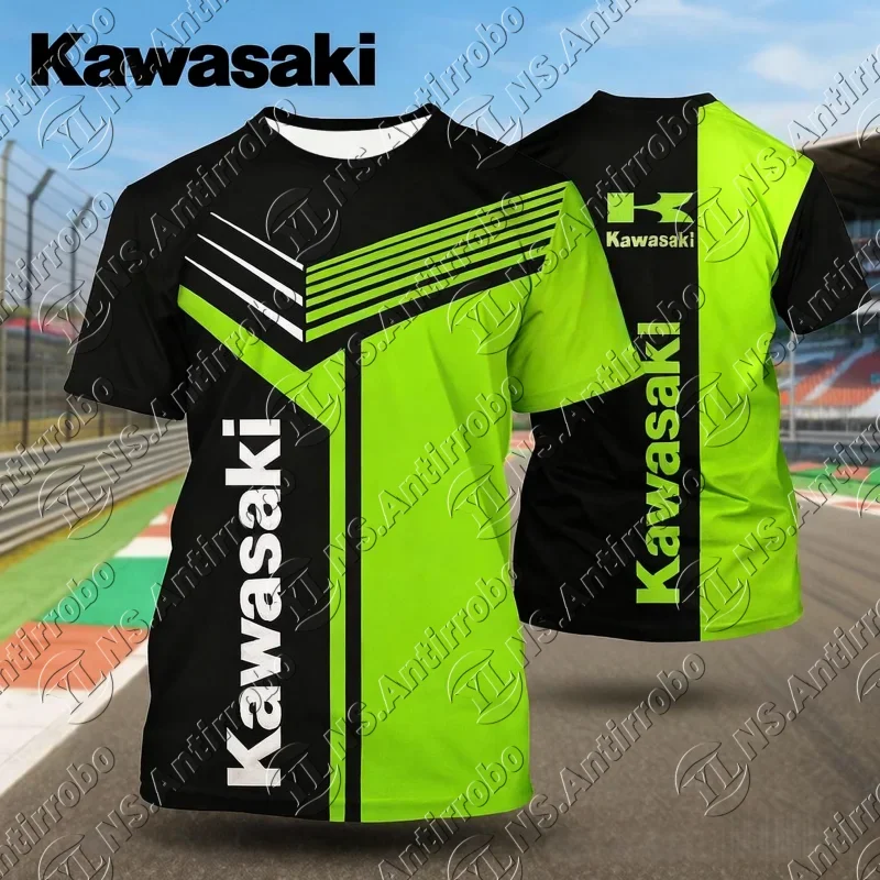 26 كاواساكي الأكثر مبيعا الرجال التجفيف السريع تي شيرت عالية الجودة دراجة نارية العلامة التجارية الفاخرة قصيرة الأكمام مريحة رداء علوي غير رسمي