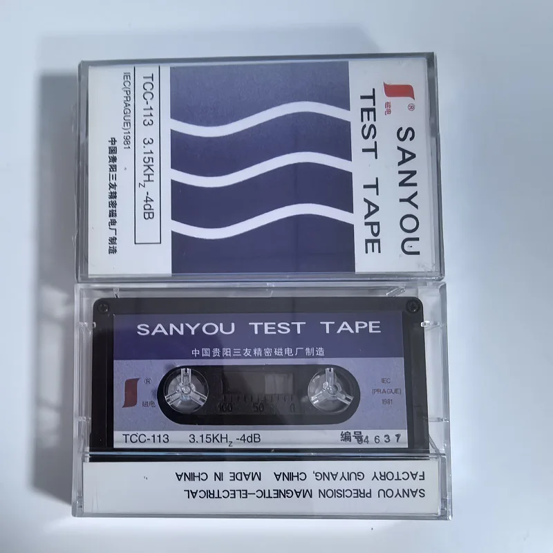 TEST TAPE SANYOU TCC-113 W&F/SPEED 3.15KHZ-4DB,SPEED & FLUTTER TAPE SPEED TEST WOW AND FLUTTER TEST