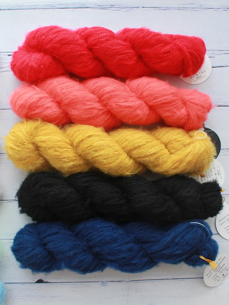 50g Hank Brushed Merino Yarn Merino Blended Knitting Yarn For Autumn and Winter