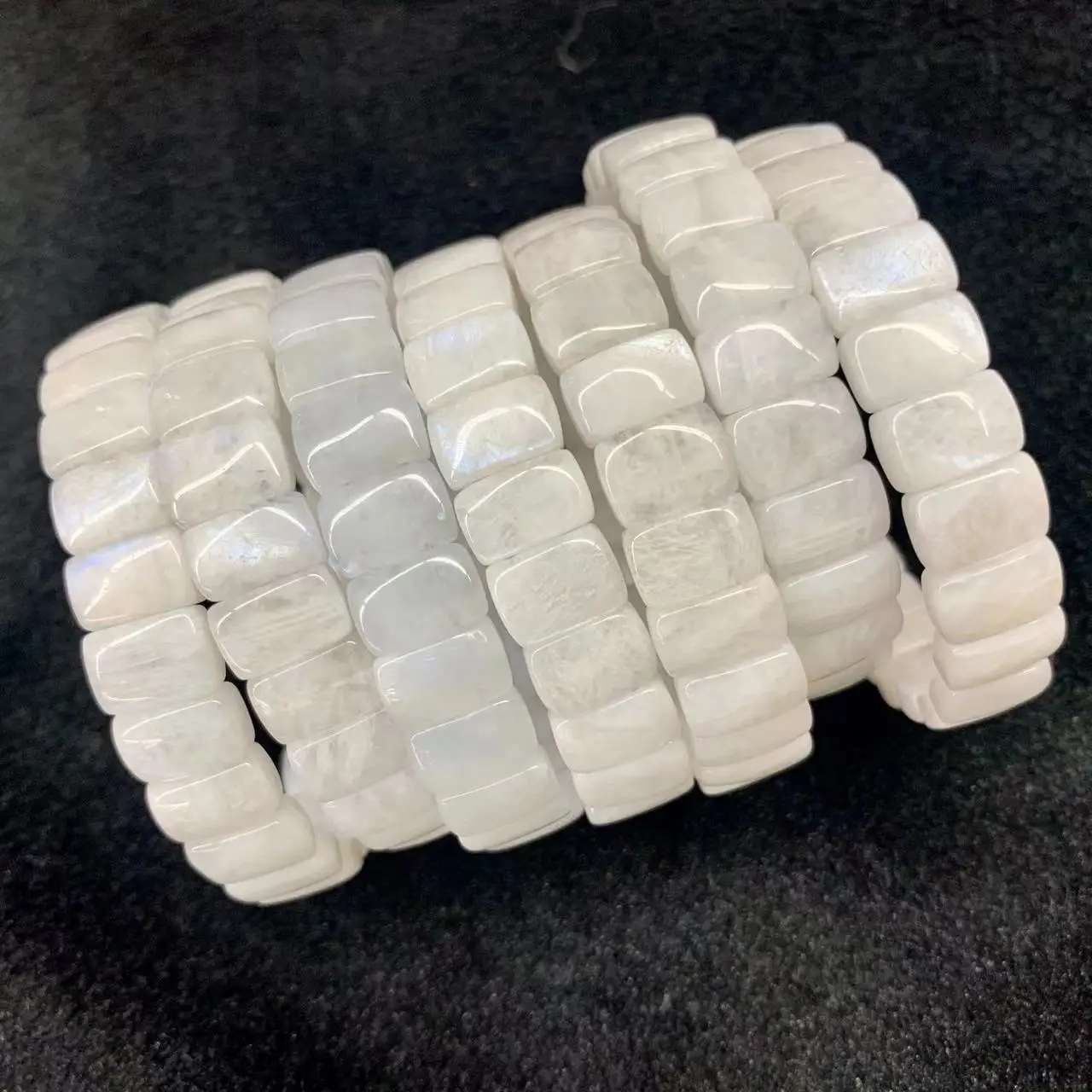 Pure Moonstone Beads Bracelet Natural Gemstone Diy Jewelry Bangle For Woman For Man Wholesale !
