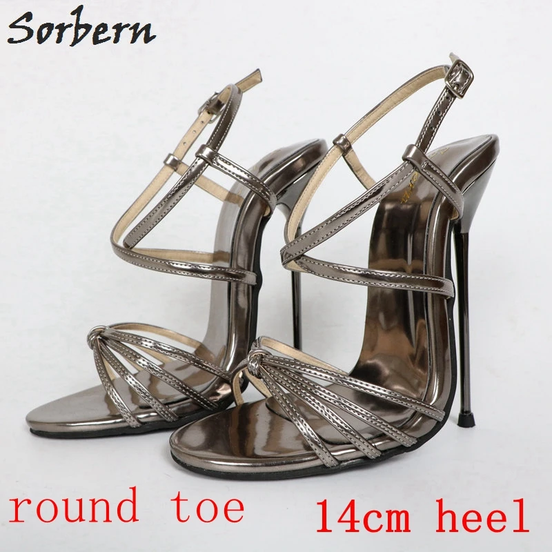 Sorbern Sexy 14Cm 16cm sandali con tacco a spillo in acciaio per le donne Night Club scarpe da ballo sandali con tacco alto taglia cinese 35-50