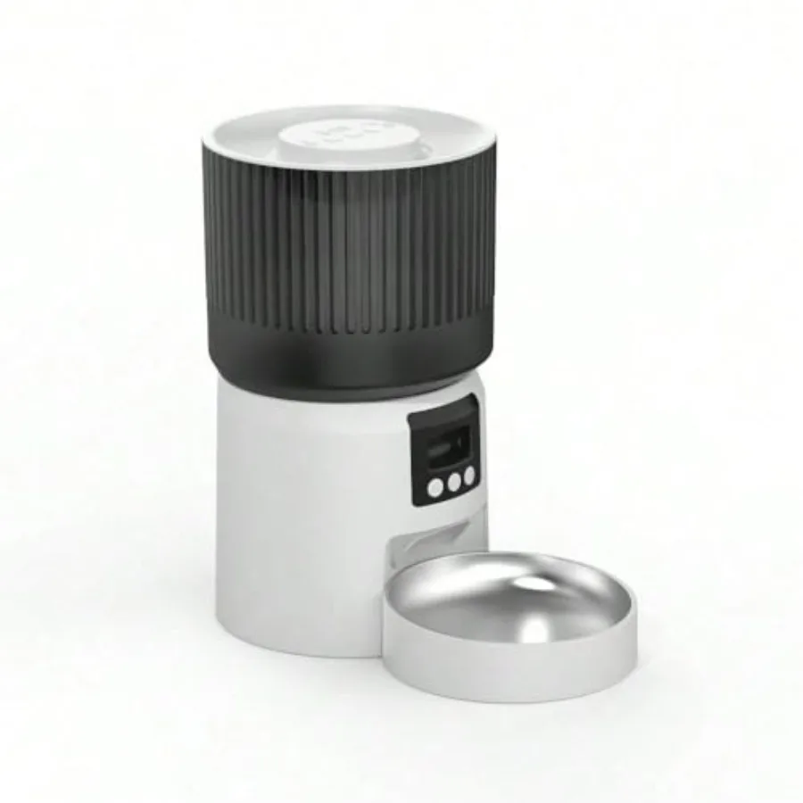 

Автоматическая кормушка для кошек 4 л, дозатор сухого корма с двойным питанием, программируемая порционная система, белая, для кошек и маленьких собак