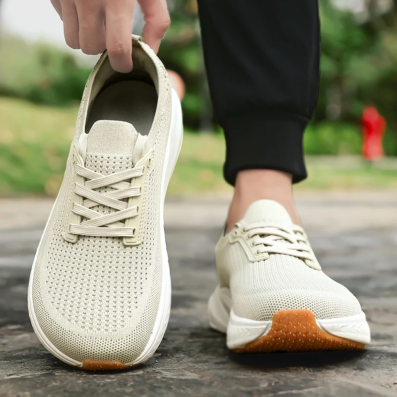 Outdoor Wide Toe Men Barefoot Shoes Fashion Casual Sneakers Lightweight Walking Running Shoes Minimalist Comfortable Sport Shoe