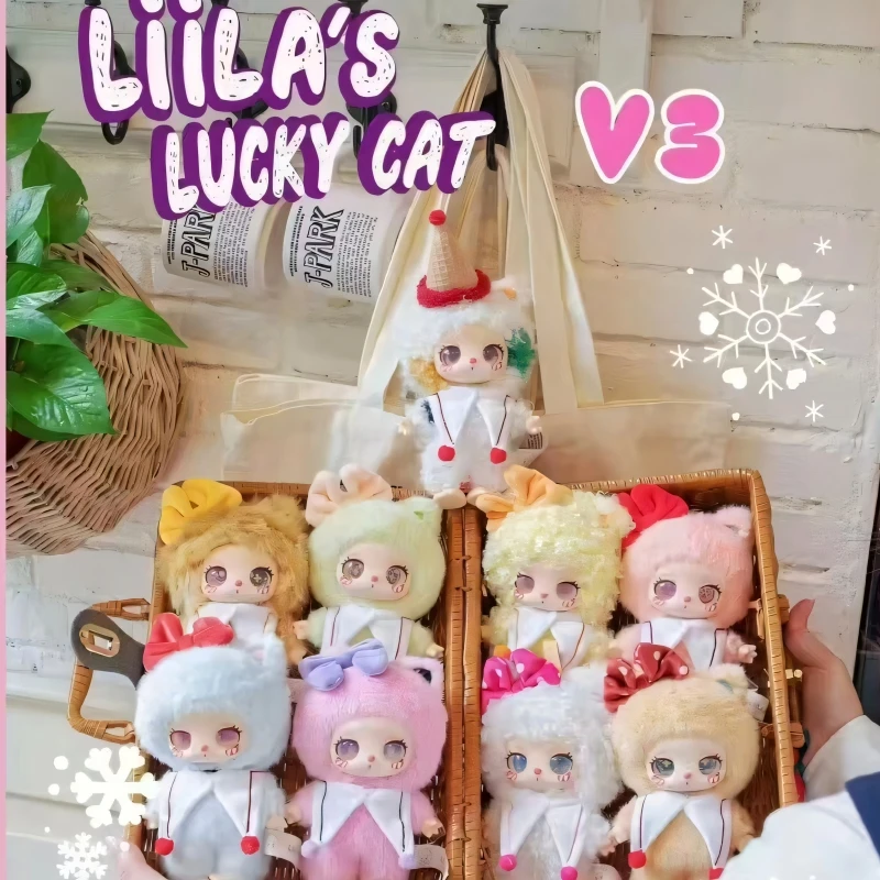 Genuine Liila'S Lucky Cat Series V3 Blind Box Vinyl Pendant Doll Trendy Lovely Ornaments Doll Mystery Box Girl Birthday Gift