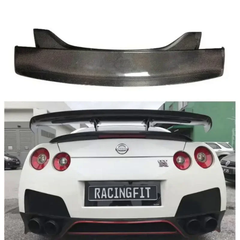 Real Carbon Fiber Car Rear Wing Trunk Lip Spoiler For Nissan GTR R35 2008 2009 2010 2011 2012 2013 2014 2015 2016