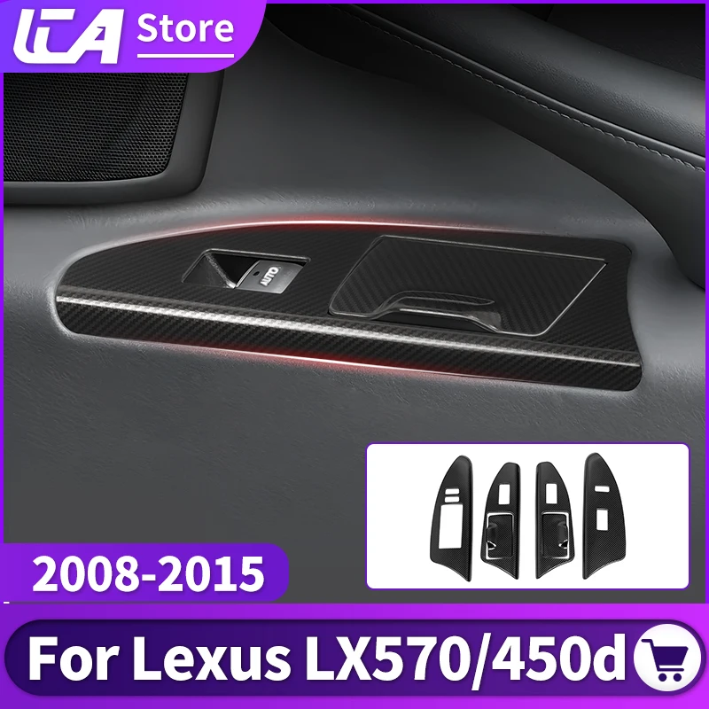 

Для Toyota Lexus 570 LX570 2008-2015 панель переключателя управления окном, накладка, аксессуары для интерьера, автомобильный Стайлинг, защитные детали