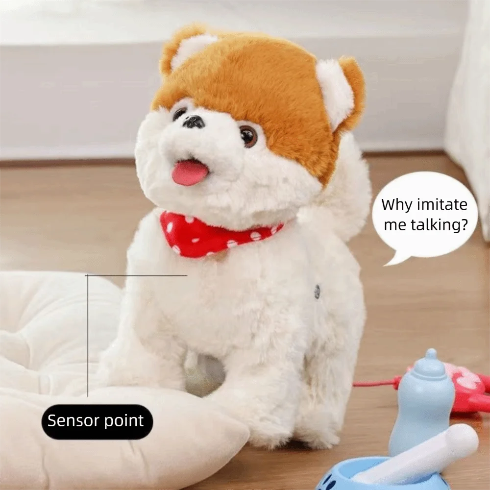 Juguetes electrónicos, juguete de simulación para mascotas, cachorro de peluche, paseo, corteza, perro eléctrico, perro de peluche, perro, canto, habla