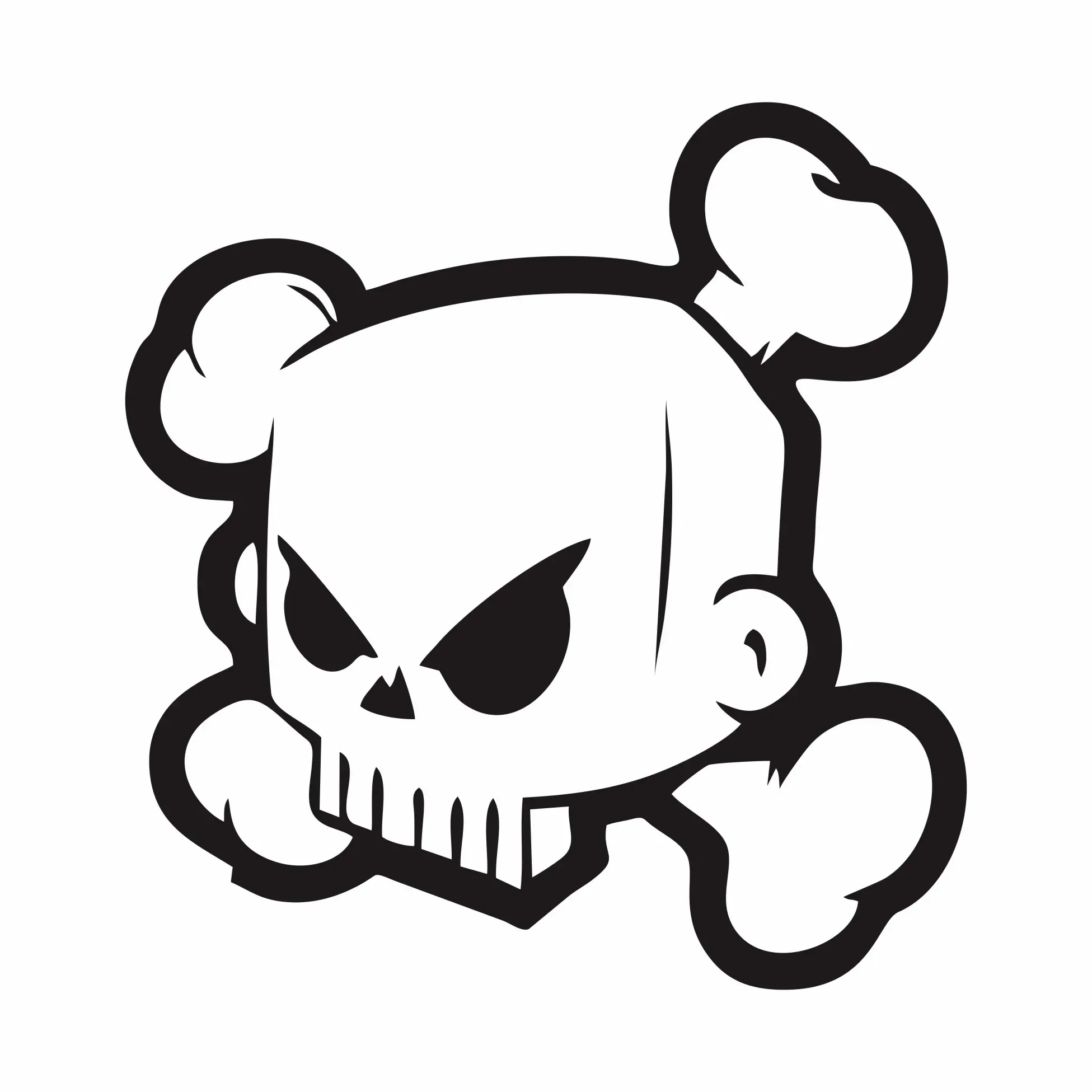 Personality Cartoon Angry Ken Block Skull Waterproof Car Sticker For Car Whole Body Window And Other Decorative Decal