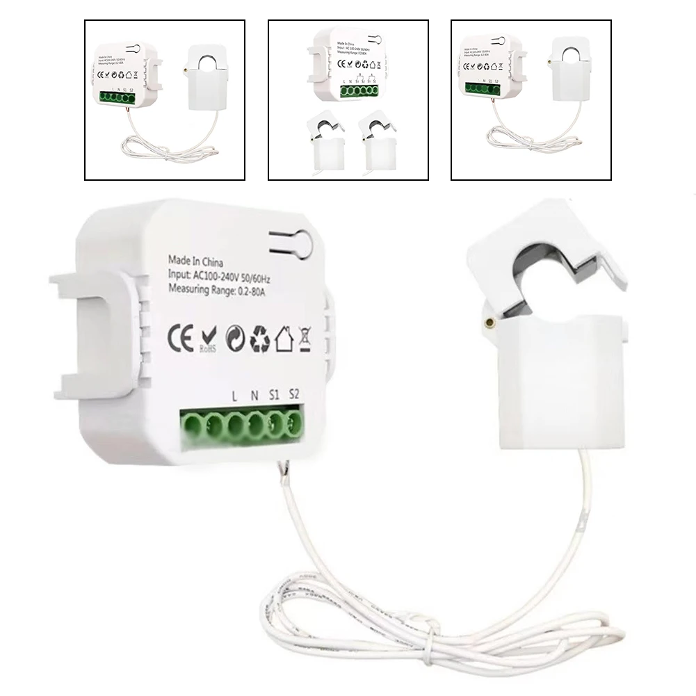 

For Tuya Smart For Zigbee Energy Meter 80A W/h Current Transformer Power Monitor For Test Measurement Tool Accessory