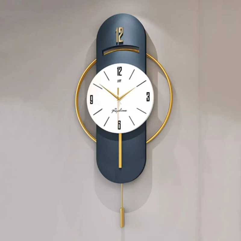 Large Wall Clock Creative Silent Clocks Elegant Home Ornaments Decoration for Living Room Luxurious Objects Moving Pendulum