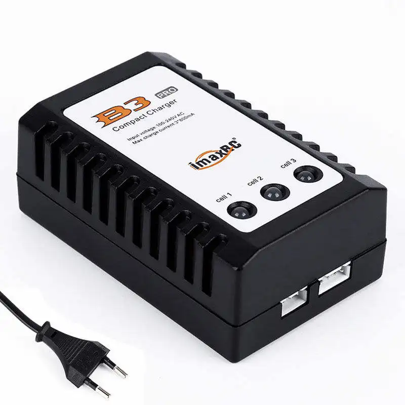 Imagem -06 - Carregador de Bateria de Equilíbrio Ac100v240v Imax b3 Pro Compacto 10w 2s 3s Lipo Carregador de Fonte de Alimentação para Helicóptero rc Bateria Lipo ue Eua