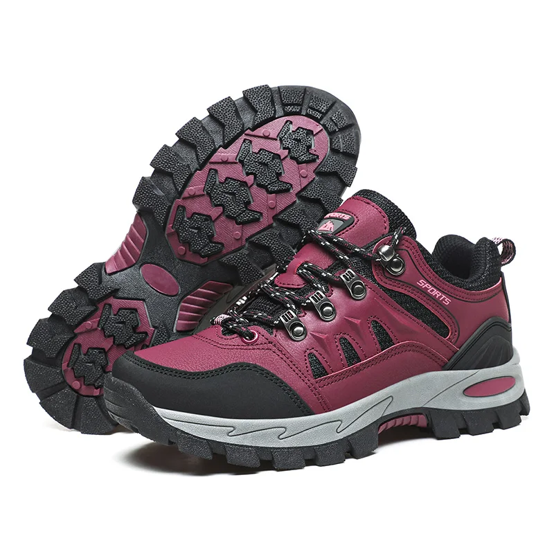 Hikeup Herbst und Winter Outdoor Wanderschuhe Männer Frauen Turnschuhe Paar Modelle hochwertige Leder Sport Männer Trekking plus Größe