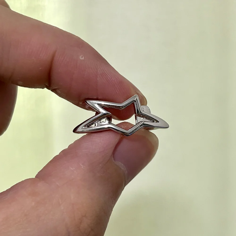 YOUNGX خمر الجوف غير النظامية ستار الأسنان Grillz الأقواس الهيب هوب Y2K مائل الخماسي الأسنان قبعات للنساء الرجال المجوهرات هالوين