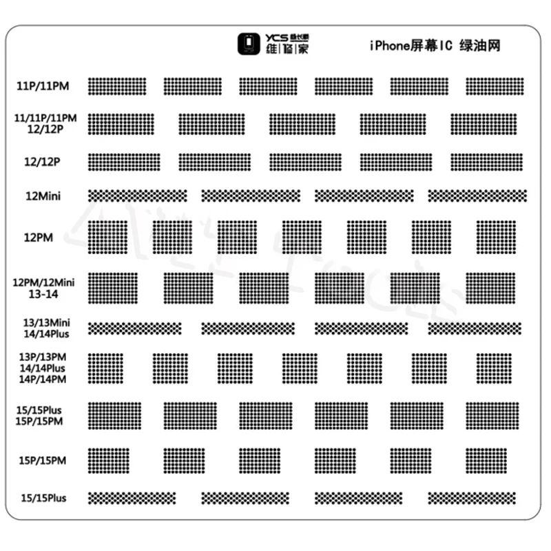 

YCS NAND паяльная маска для ремонта зеленого масла УФ-трафарет для BGA110 BGA200 BAG297 BGA315 BGA153 PCB жесткий диск IC чип BGA реболлинга