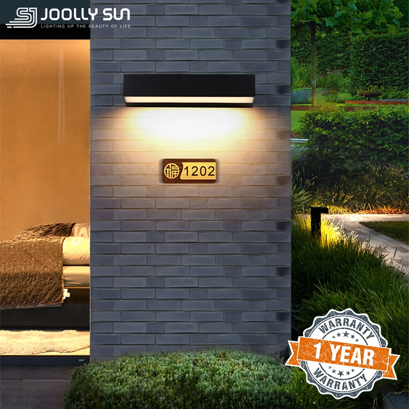 JoollySun Outdoor Wall Lamp House Number Lighting Waterproof LED Sconces for Gate Side Corridor Front Door Modern Decor Lights