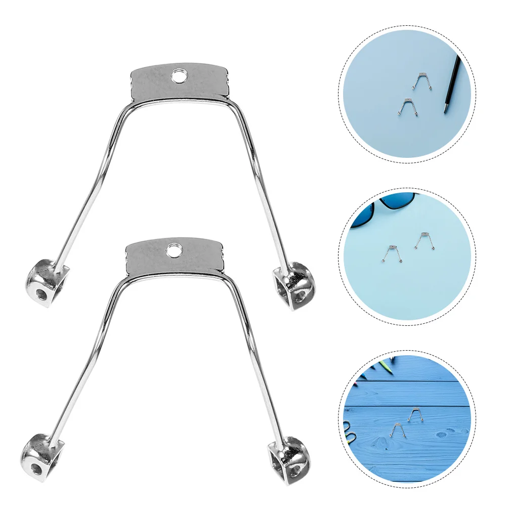 

2Pcs Nose Pad Holder - Comfortable Eyeglass Nose Bracket with Anti-Slip Metal Support for Plastic and Metal Frames DIY