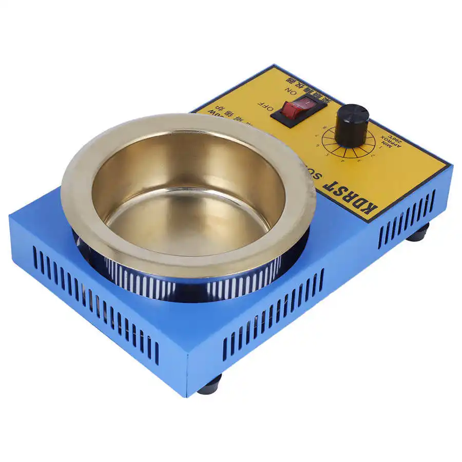 300W Solder Pot Soldering Desoldering Bath Plate Melting Tin Pot Tin Cans 100mm US Plug AC110V/220V