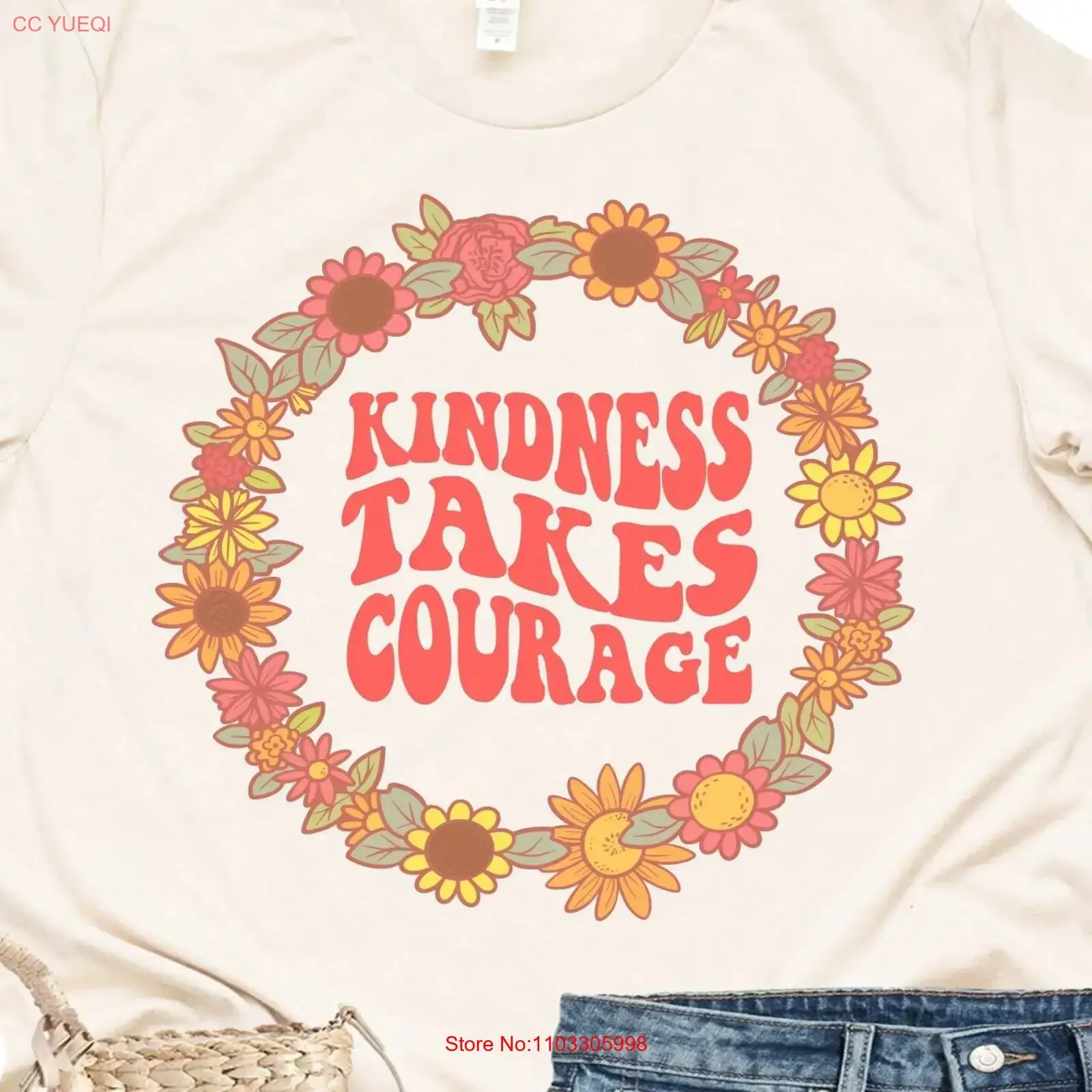 Journée de l'unité la gentillesse prend le cours t-shirt fin de renflement être gentil Anti-bully enfants sensibilisation GBTD1441 vintage lavé mode