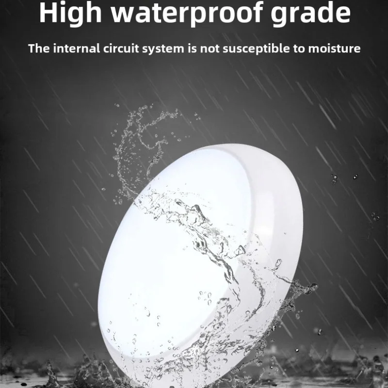 Led الطوارئ ثلاثة برهان ضوء السقف الحمام شرفة مقاوم للماء مقاوم للرطوبة ضوء ذكي الميكروويف التعريفي مصباح #2