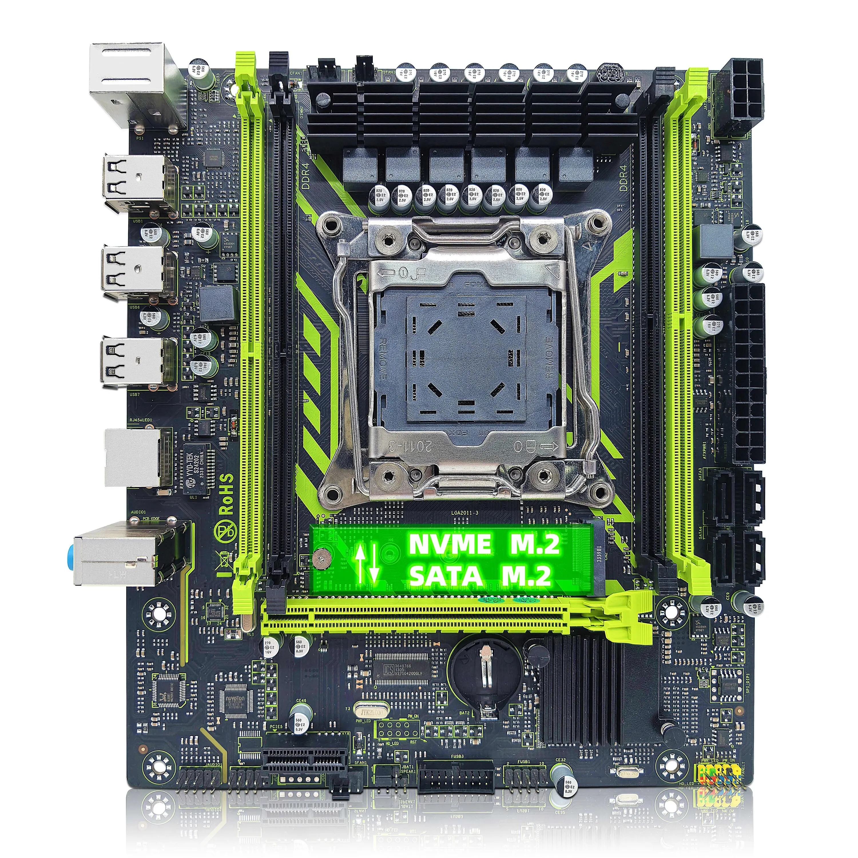 ZSUS X99 8D4 Płyta główna LGA 2011-3 Slot Obsługa procesora Intel Xeon V3 V4 Procesor DDR4 RAM Pamięć stacjonarna M.2 NVME SATA 2.0