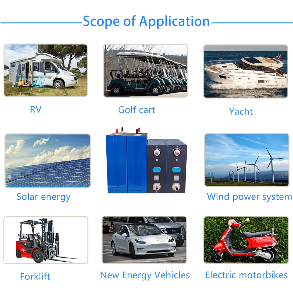 Gotion 3.2 فولت 314Ah Lifepo4 بطارية العلامة التجارية الجديدة الصف أ 12 فولت 24 فولت خلية قابلة للشحن لعربات الغولف EV RV