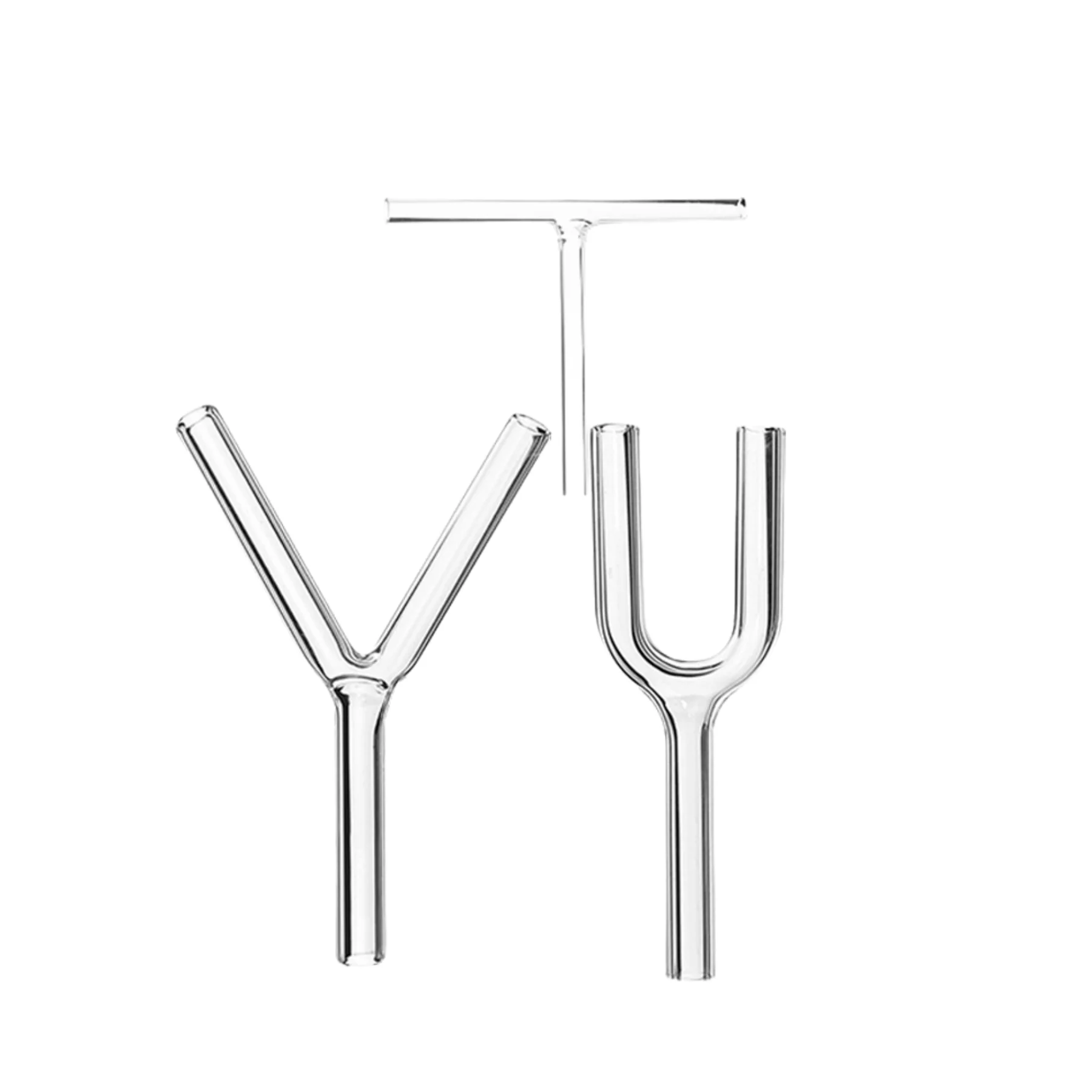 

T Y U Type Experimental Connecting Tube Air duct Three-way Tube three-way glass tube, high temperature resistant JVLAB