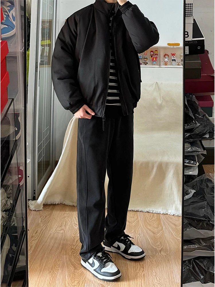 

Утепленная хлопковая куртка-бомбер мужская демисезонная, вельветовая, в американском уличном стиле, модный бренд, хлопковая одежда для молодежи