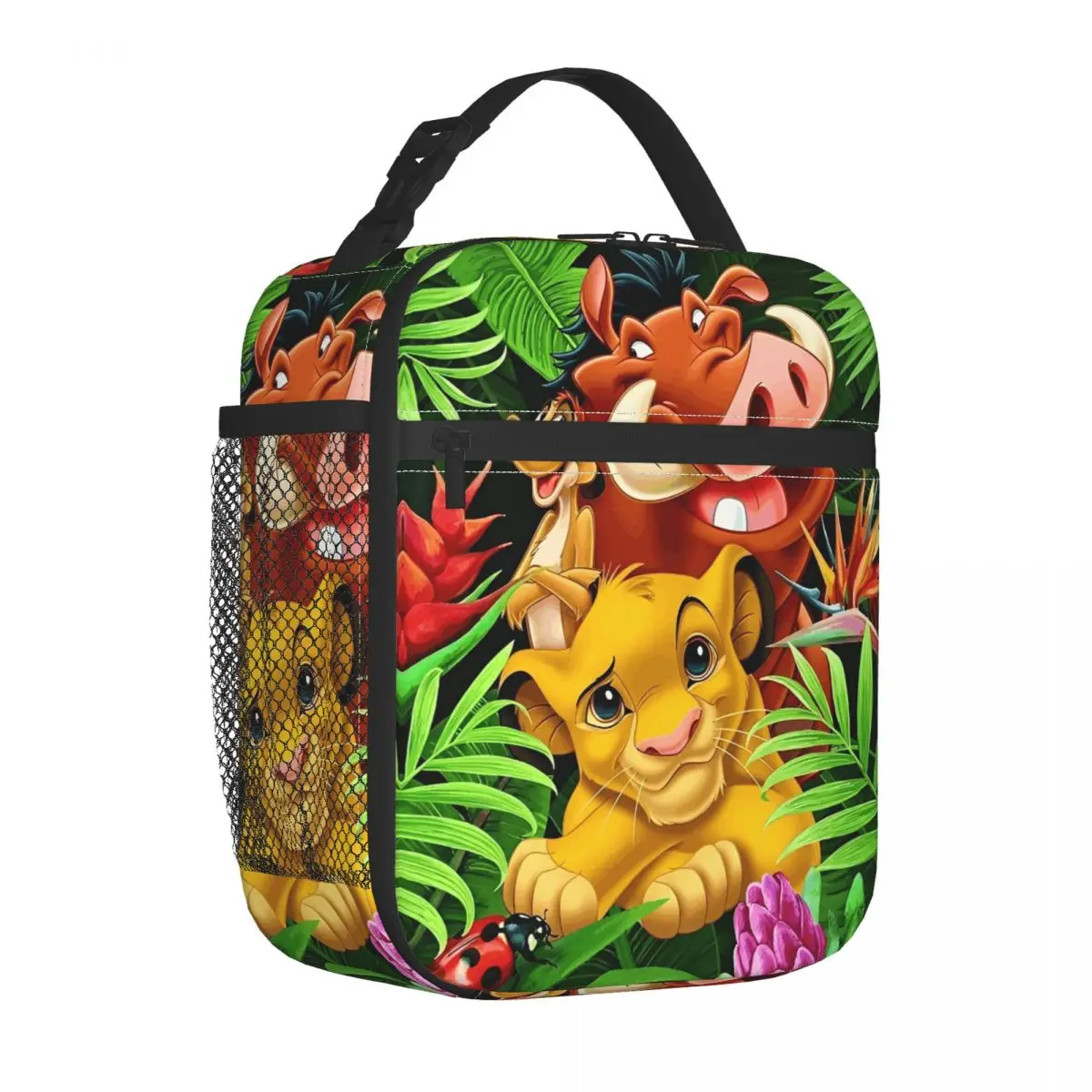

Lion King Simba Pumbaa Insulated Lunch Bag Cooler Bag Meal Container Large Tote Lunch Box Girl Boy Office Travel