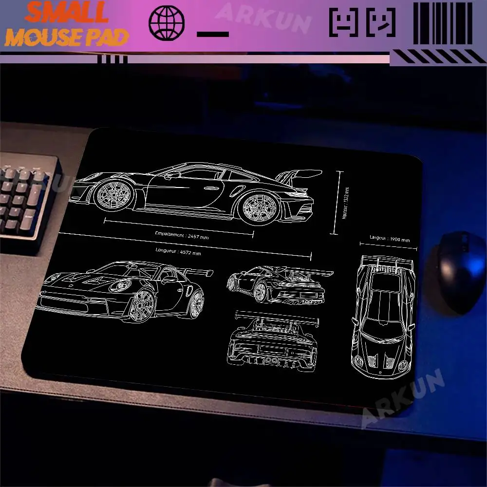 

Cool Car Design Drawing Professional Gaming Mouse Pad Premium Mousepad Speed and Control Desk Pad Mouse Mat High-Grade Desk Mat