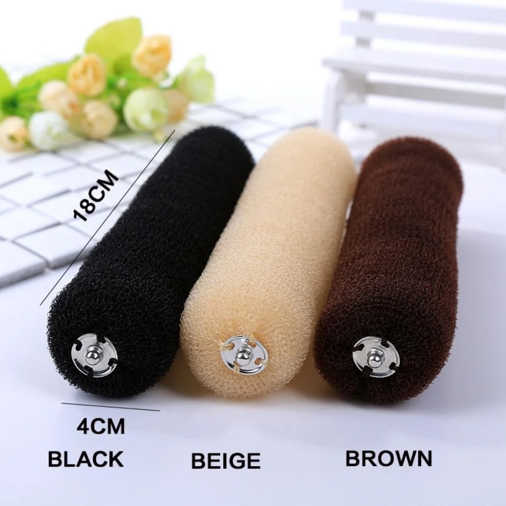 Women Hair Styling Tool Non Electric Big Ring Curler Donut Sponge Accessory Sweet Hairstyling Rollers view 6