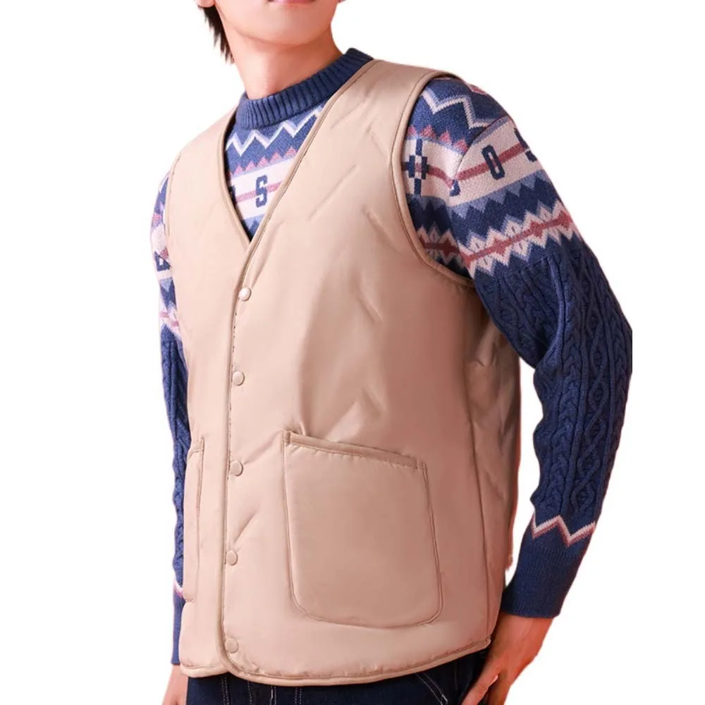 

Basic Oversized Cropped Vest Women with Pockets Thermal Windproof Waistcoat Warm All Match Men's Sleeveless Coat Outerwear