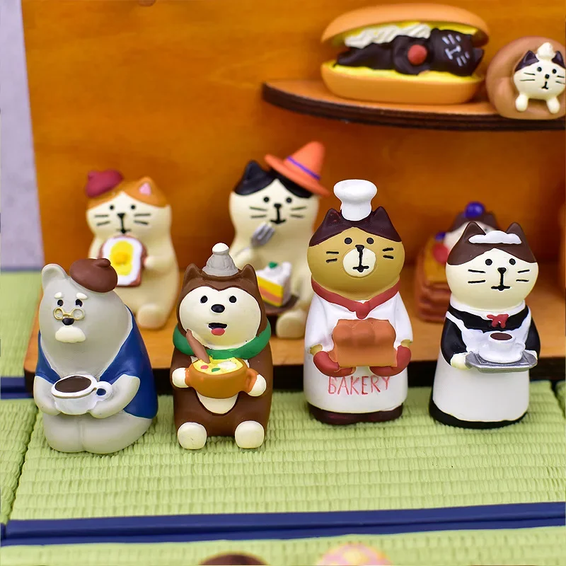 Japanese Store Manager INS Bread Bakery Coffee Shop Miniatures Decor Shooting Props Resin Tabletop Decoration Accessories Gift