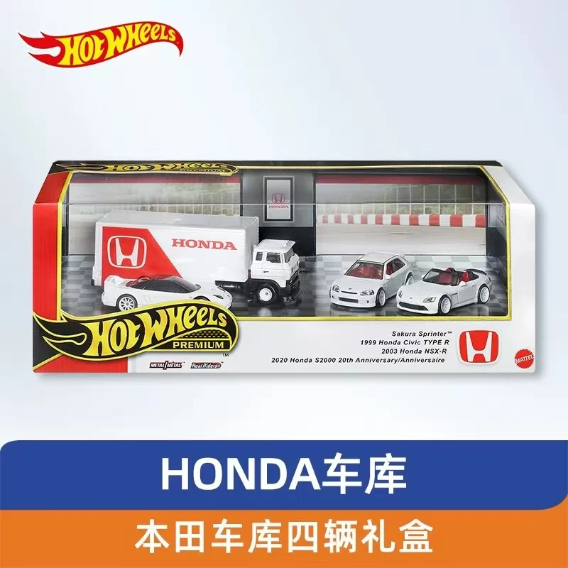 

Hot Wheels 2025 Gmh39 Культура автомобиля Honda Garage Honda Civic Honda S2000 Nsx Литая модель автомобиля из сплава Статический автомобильный дисплей Подарок для мальчика Премиум Honda Collection Box Set Jdm Масштаб 1:64