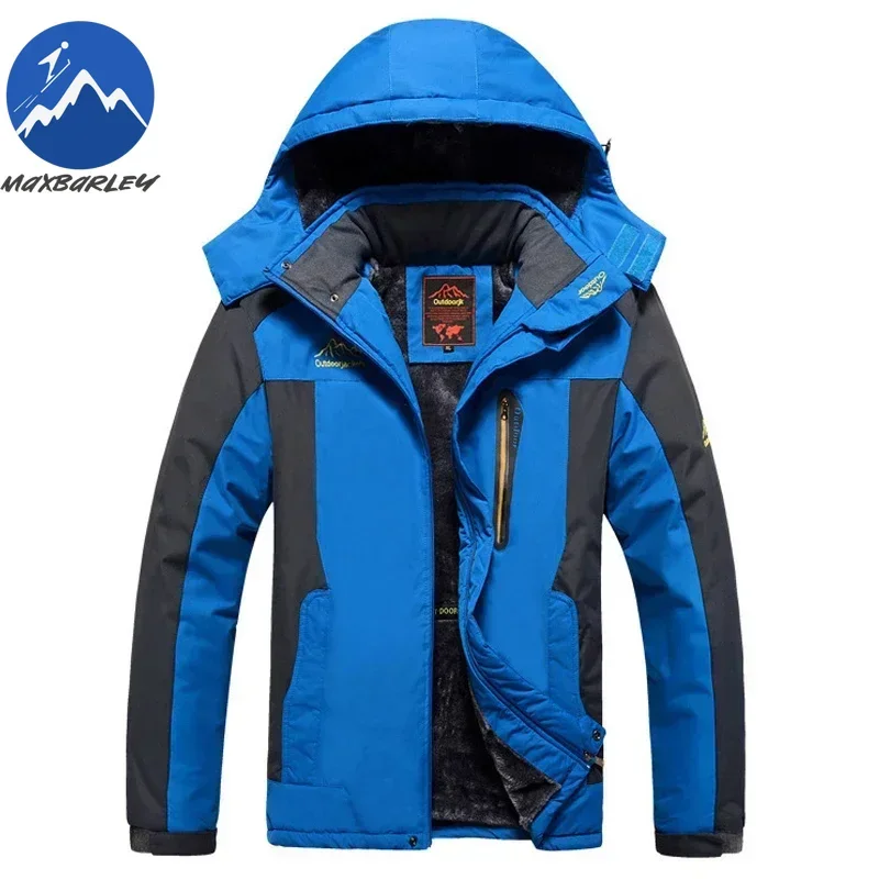 

-30 Winter Jacket Mens Hooded Outdoor Expedition Wool Lined Thickened Parka 2025 Stylish Camping Ski Cold Proof Padded Coat