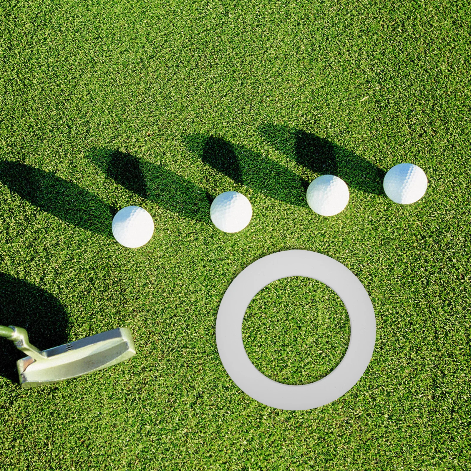 حلقة تدريب الجولف، محاكاة خضراء واقعية، مخفض الأكواب للاستخدام الداخلي والخارجي، دقة أشرطة ثقب كأس الجولف