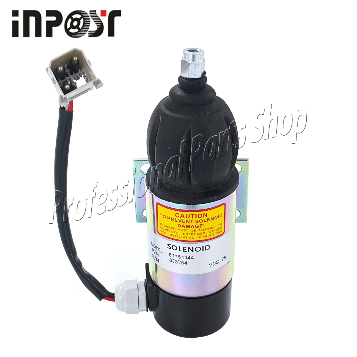 28V 81151144 Fuel Shutoff Solenoid For Perkins Engine Stop Solenoid Valve 81151144, 872805, 1318039, 1318042