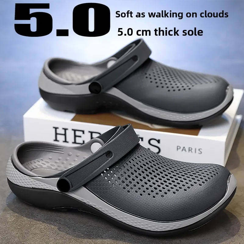 Anti-Slip Men's Sandals Summer 2026 New Style Wear Resistant Outdoor Sports Beach Head Cover Slippers Breathable EVA Material