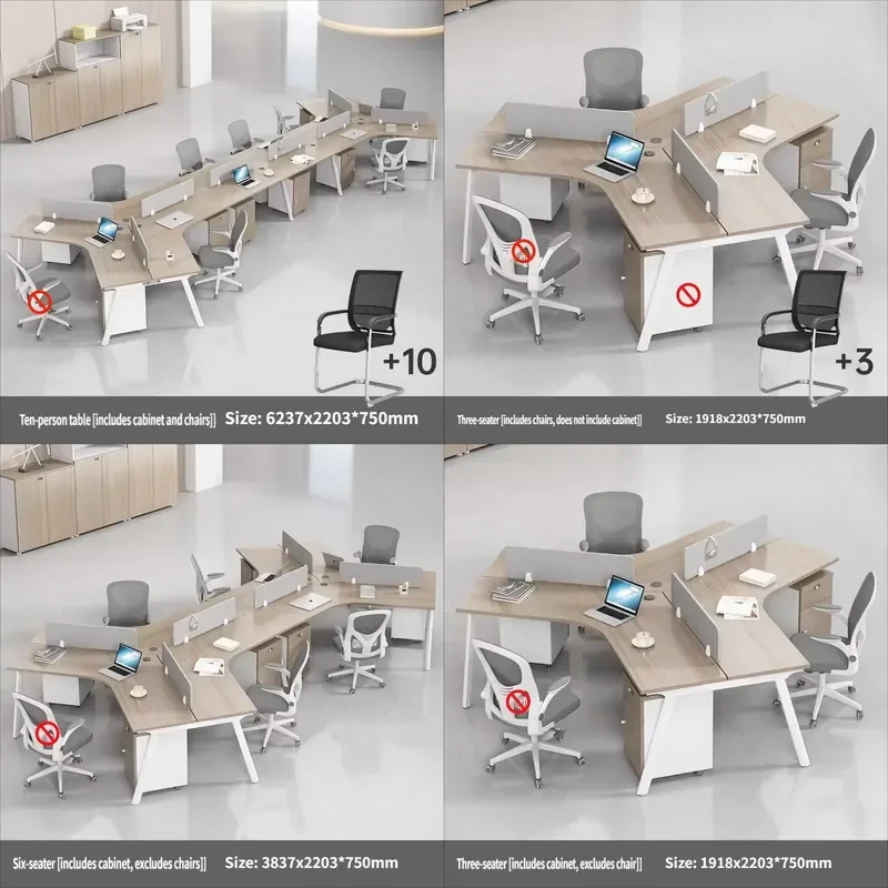 Computer Desk Modern Minimalist Modular Workspace Home Office Desk Plate Type Material