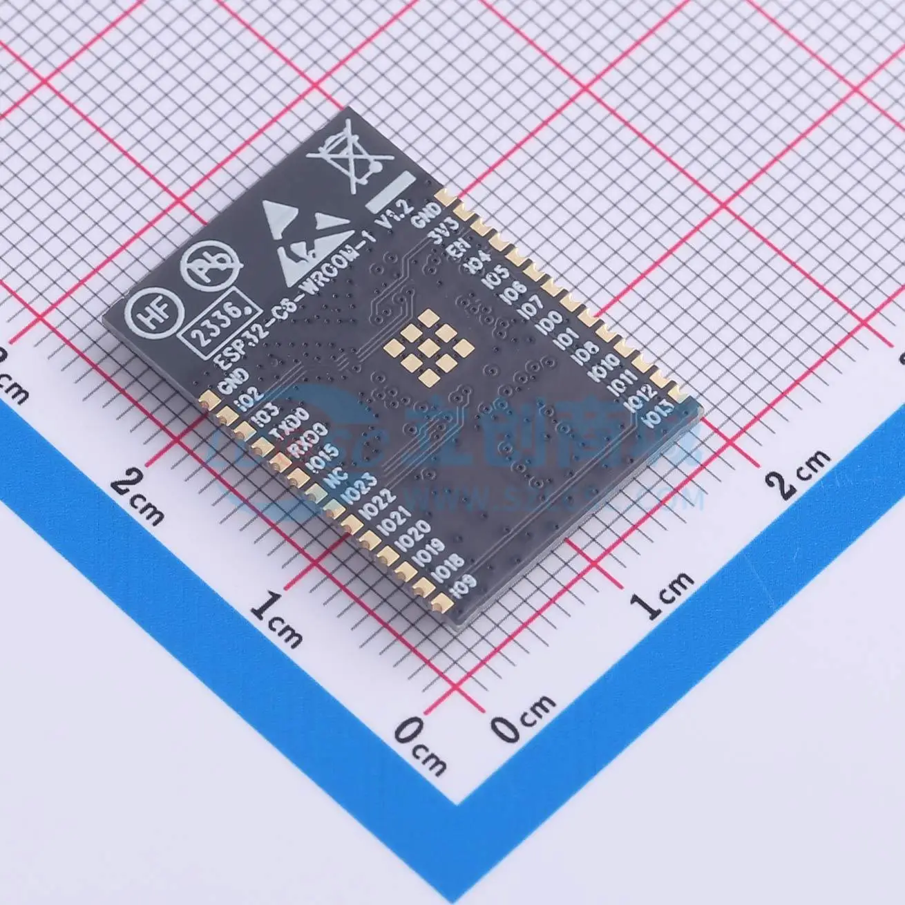3pcs ESP32-C6-WROOM-1-N8 SMD 25.5x18mm ESP32-C6 I2C UART SPI USB I2S 2.4GHz WiFi Wireless Module for Smart Home System