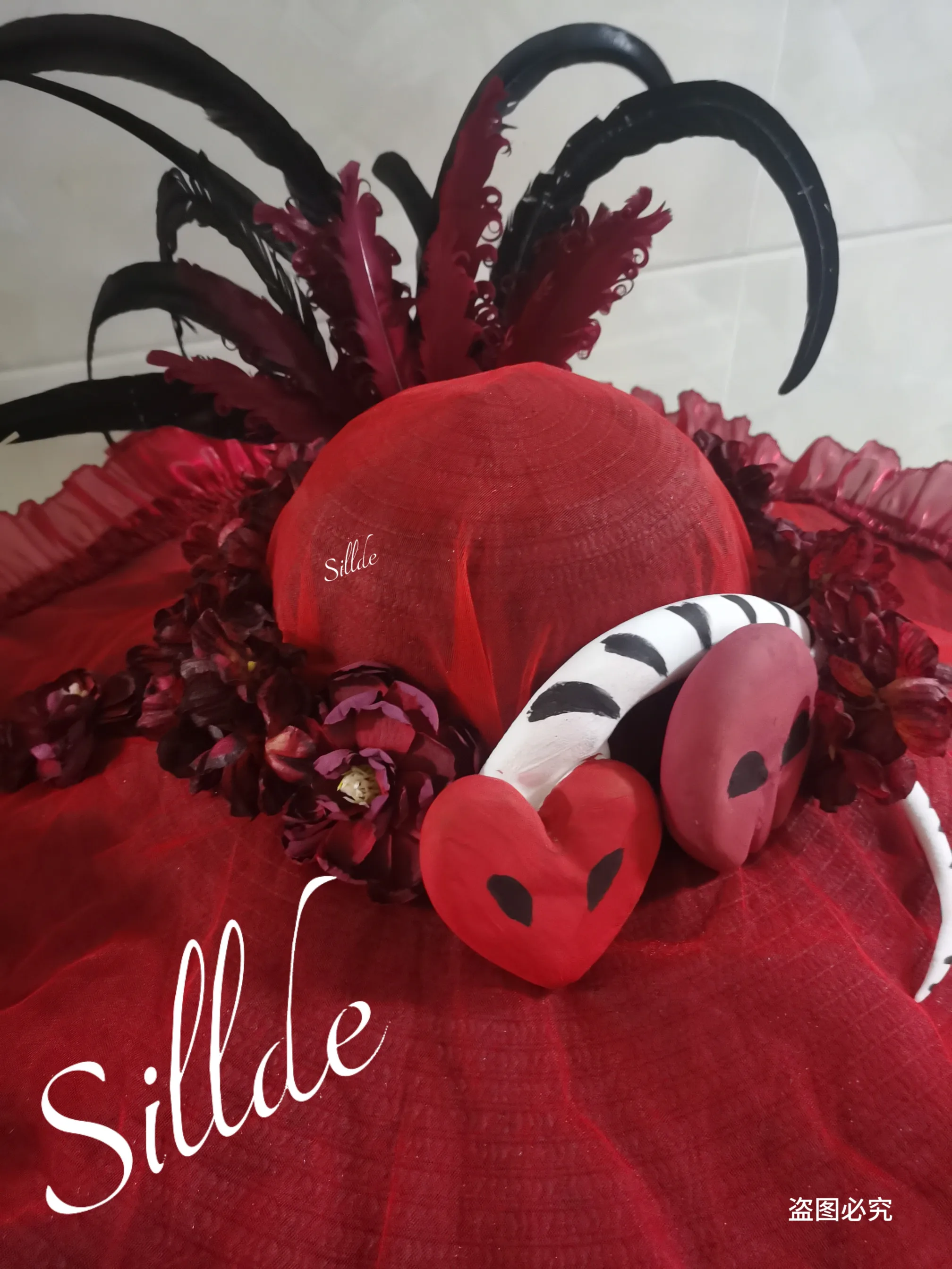 Anime Hazbin Hotel Rosie Big Hat Cosplay Replica Prop Halloween Christmas Carnival Fancy Cosplay Gift