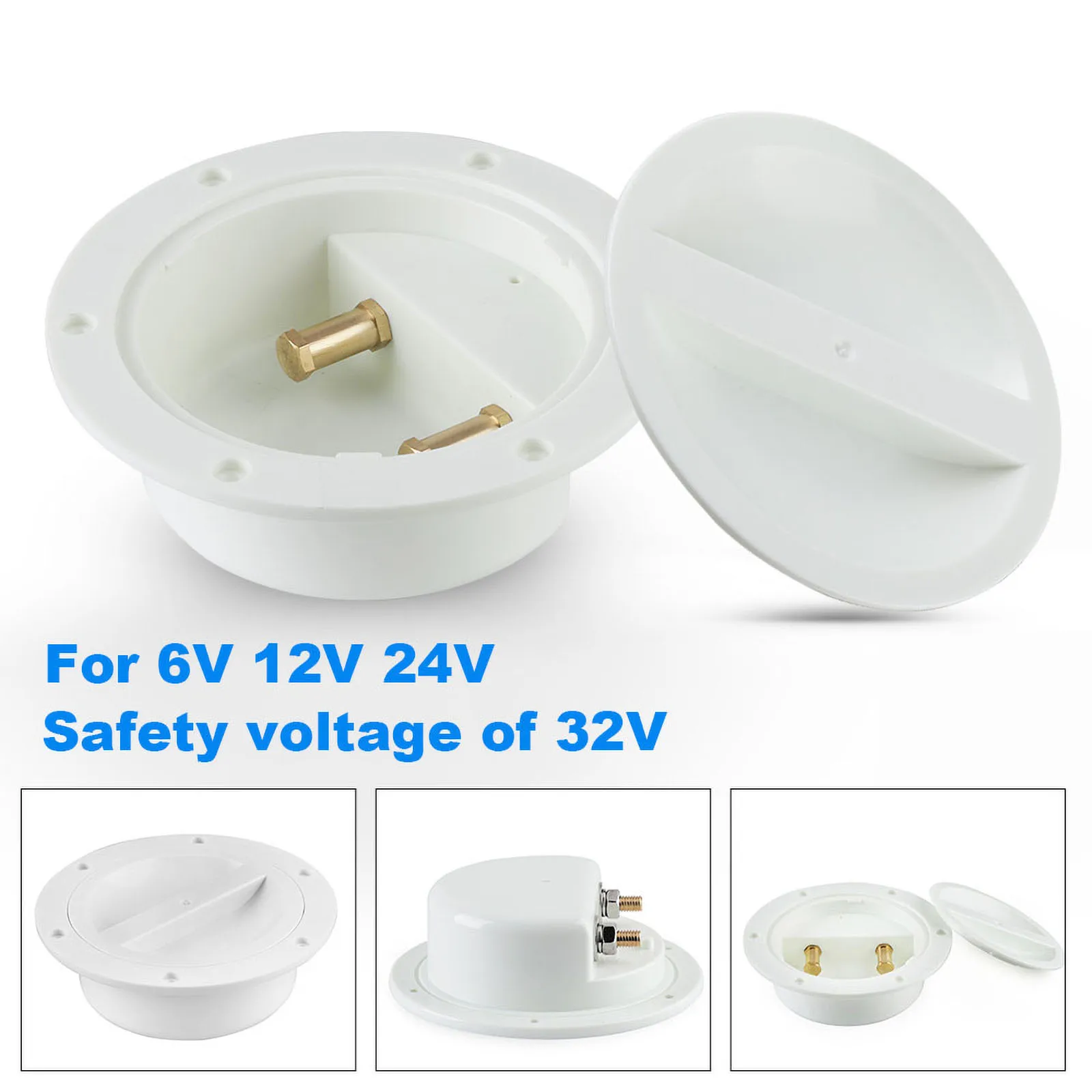 

For Sea Fishing White / Black Electric Agitation Fishing Waterproof Boat Junction Box Power Supply Base Of Electric Reel