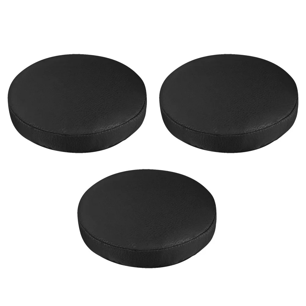 

3Pcs Round Stool Cover Black Premium Elastic Seat Protector for Home Bar Cafe Office Slip-Resistant Backing
