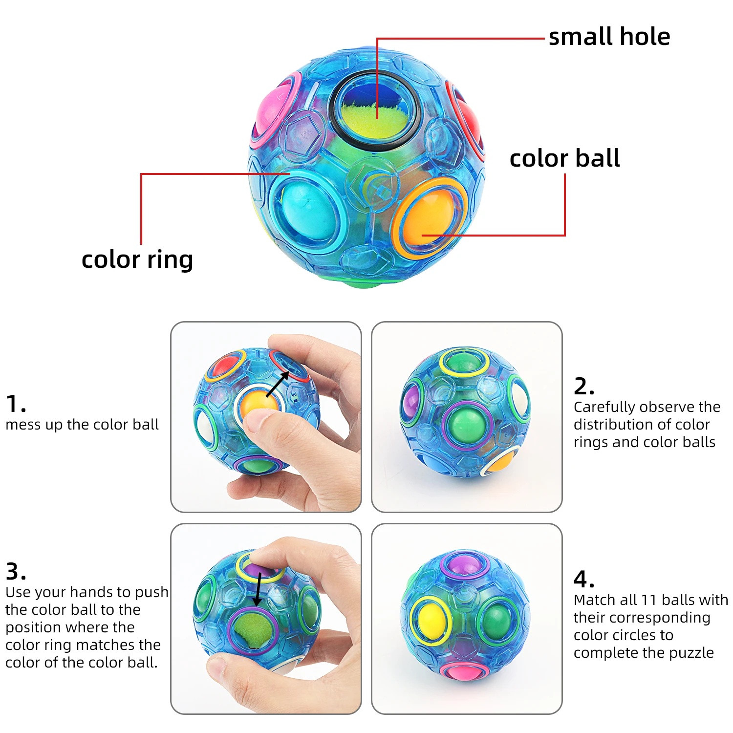 12-gaats persen magische bal regenboogbal vinger voetbal buitenaardse kubus vinger magische bal stressverlichtend nieuw uniek speelgoed