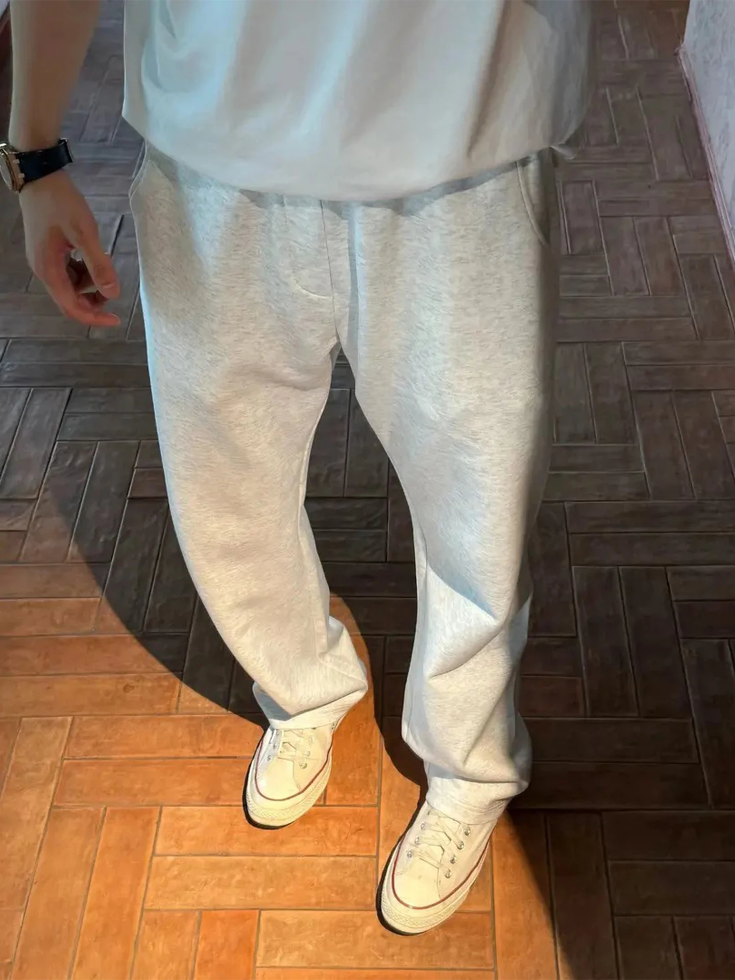 

Мужские спортивные брюки белого цвета с цветочным принтом, прямые, в американском стиле, для баскетбола, с удлинением ног, для бега, фитнеса, повседневные брюки