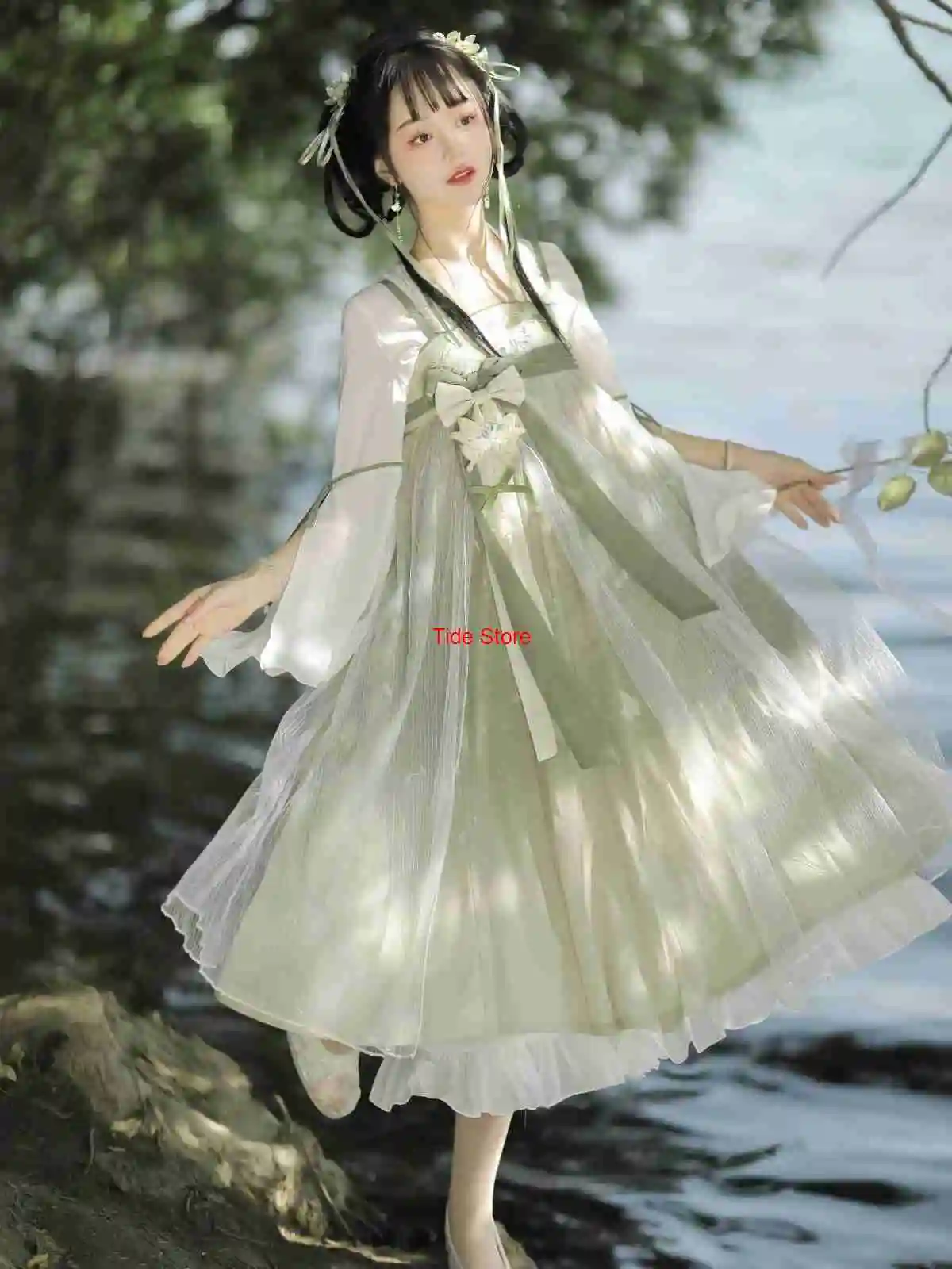 

Xiaozhi Summer Hanfu Women New Chinese Style Improved Han Element Strap Dress Fairy Ancient Style Dresses Chest Ruskirt