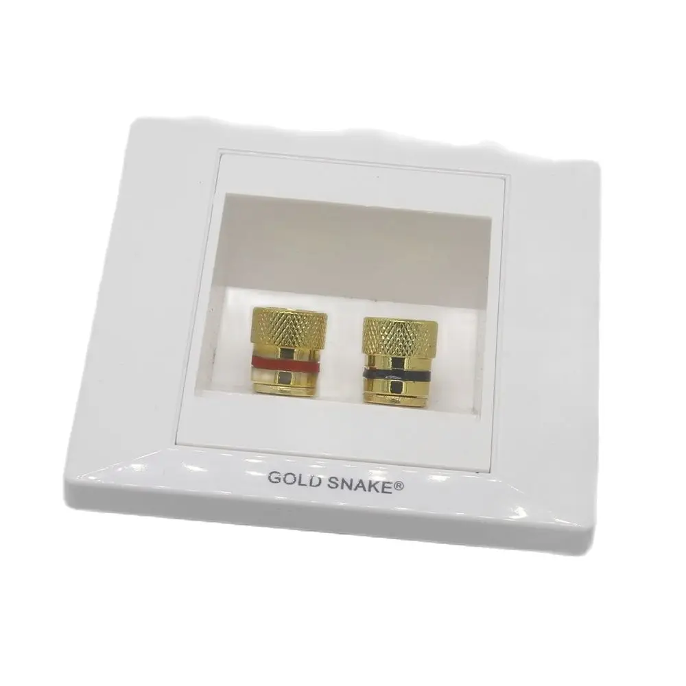 Two Position Speaker Panel 4mm Banana Socket Gold Plated Terminal Speaker Box Audio Panel Socket Outlet